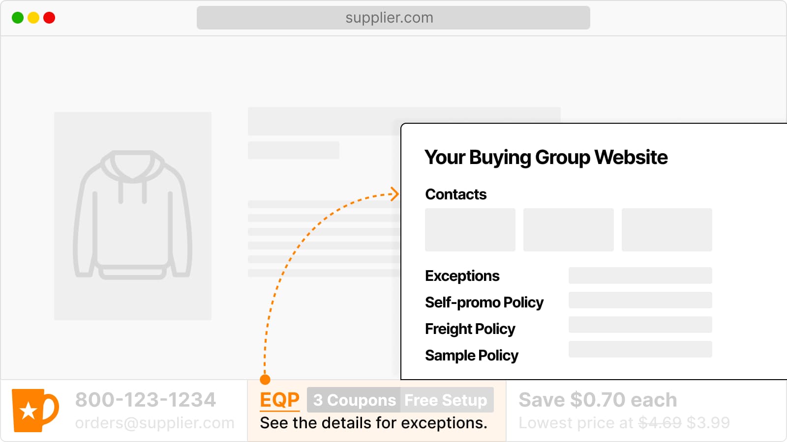 Your Preferred Pricing feature example